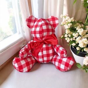 Picnic Red and White Checkered Teddy Bear